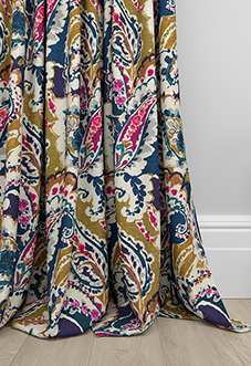 Aretha, Navy - Made to Measure Curtains